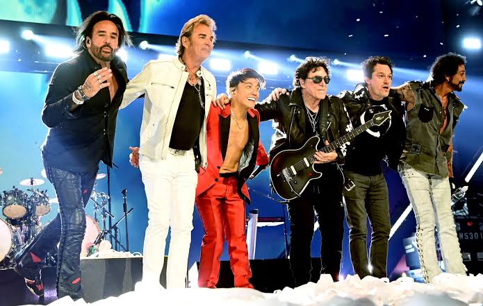 Journey performing on tour